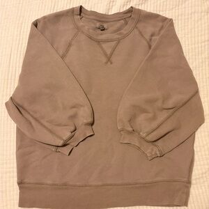 Aerie short sleeve Crewneck Sweatshirt in Taupe